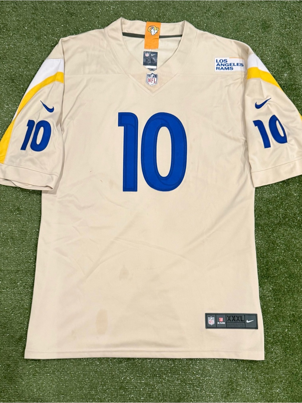 NFL Los Angeles Rams Cream and Blue #10 Football Jersey